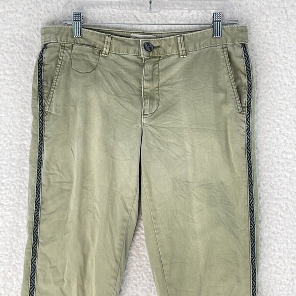 Anthropologie Tan‎ Chino Relaxed Straight Leg Pants Womens Casual Size 28 - Picture 2 of 16